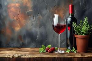 uma quieto torrada com vermelho vinho, uma simples prazer no meio a complexidade do vida foto