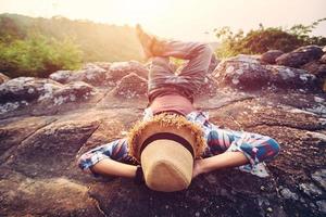 liberdade turista relaxamento com a natureza foto