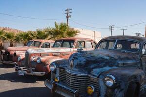 vintage carros alinhar, Barstow passado era automotivo Projeto e americana charme foto