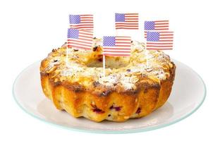 bolo de pastelaria caseira tradicional para o dia da independência. foto