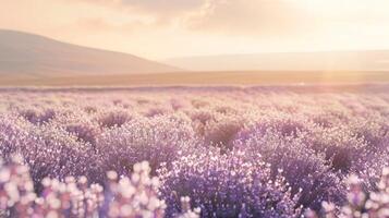 campo lavanda paisagem, verão fundo foto