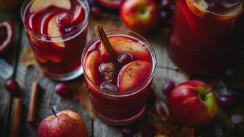 óculos do fruta em mesa foto