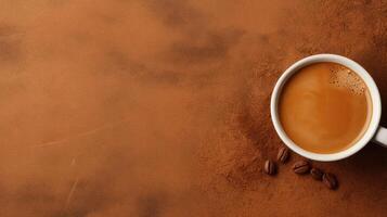 café feijões cafeína Castanho textura, ai foto