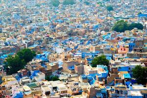 aéreo Visão do Jodhpur azul cidade. Jodpur, rajastão, Índia foto