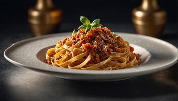 tagliatelle bolonhesa é delicioso foto