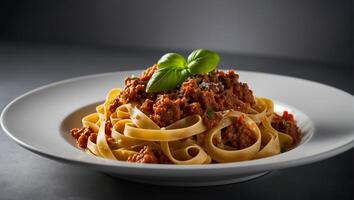 tagliatelle bolonhesa é delicioso foto