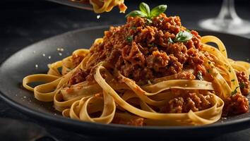 tagliatelle bolonhesa é delicioso foto