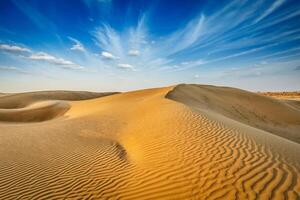 dunas do deserto de thar, rajasthan, índia foto