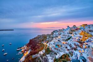 famoso grego turista destino oia, Grécia foto