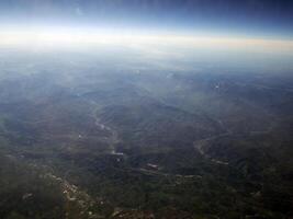 rabagão rio aéreo Visão a partir de avião, Portugal foto