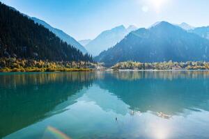 issyk lago. almaty região foto