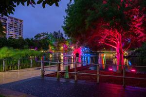 a mágico encantado jardins dentro roma rua parques, Brisbane, Austrália. foto