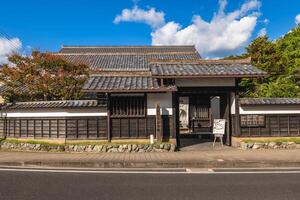 lafcádio ouvir memorial museu e antigo residência localizado dentro Matsue, shimane, Japão. lafcádio ouvir é uma britânico homem veio para Japão dentro 1890 e estava conhecido com dele livros sobre Japão. foto