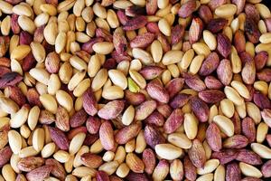 pistache, amendoim, Maravilhoso amendoim composição para saudável e dietético nutrição.avelã. verde fresco pistachios Como textura. Gaziantep, Turquia foto