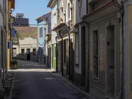 Aveiro pictoresco Vila rua visualizar, a Veneza do Portugal foto