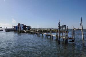 casa dentro Aveiro lagoa ria de Aveiro localizado em a atlântico costa do Portugal foto