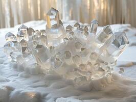 cristalino estrutura do geada em vidro foto
