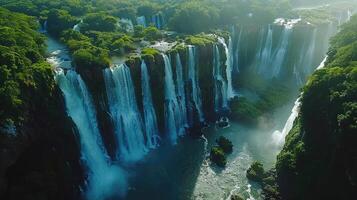 a lindo cachoeiras dentro a selva foto