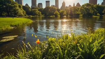 central park em nova york foto