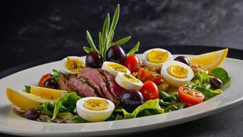 fresco salada niçoise restaurante foto