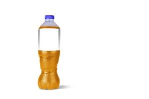 garrafas de bebidas não alcoólicas, isoladas no fundo branco. Renderização 3D. adequado para seu design de elemento. foto