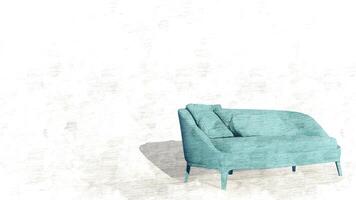 3d Renderização moderno minimalista sofá foto