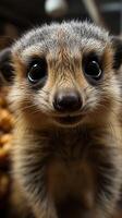 bebê animal fofa personagem em de madeira foto