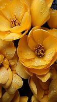 amarelo tulipa florescendo flor romântico fundo vegetação foto