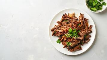 barbacoa mexicano Comida com carne ou frango cópia de espaço fundo foto