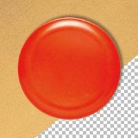 Limpe a placa de cerâmica vazia isolada na transparência foto