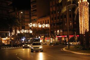 Natal noite dentro alicante, Espanha foto