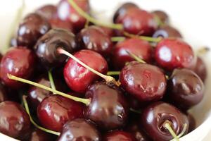 cerejas, vermelho fruta foto