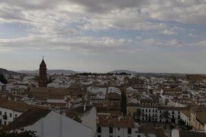 Visão geral em a cidade antequera dentro sul Espanha foto