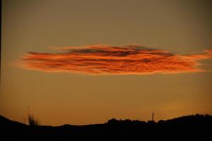 pôr do sol dentro a almanzora vale, Espanha foto