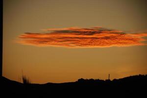 pôr do sol dentro a almanzora vale, Espanha foto