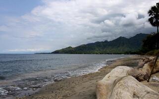 de praia em a norte oeste lado do bali foto