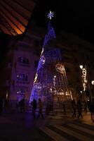 Natal noite dentro alicante, Espanha foto