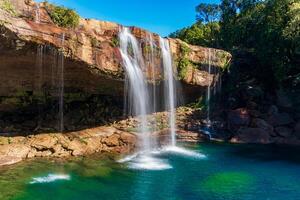 Krang Shuri cachoeiras, Krang suri terceiro, umlarem, megahalaya, Índia, a maioria lindo cai dentro Meghalaya foto