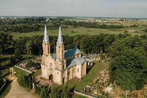 católico Igreja do st. Domingos e st. Maria a virgem dentro rakov.belarus foto