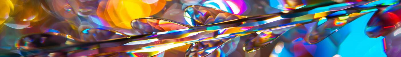 vibrante vidro escultura em destaque de colorida luz feixes foto