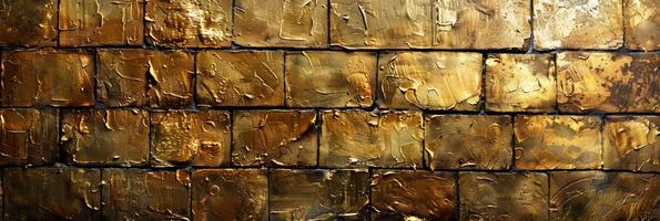 dourado texturizado azulejos com abstrato artístico talento foto