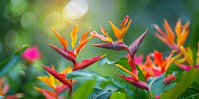 uma grupo do flores com laranja e amarelo pétalas foto