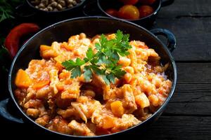 buseca caçarola, típica gastronomia do Lombardia foto