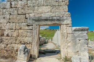 pitoresco ruínas do a antigo cidade do perge dentro peru. perge aberto ar museu. foto