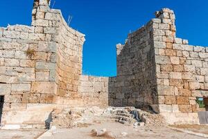 pitoresco ruínas do a antigo cidade do perge dentro peru. perge aberto ar museu. foto