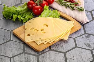 senhora queijo fatias para lanche foto