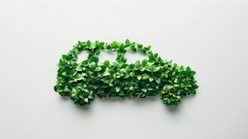 ecológico carro trabalhada a partir de folhas foto