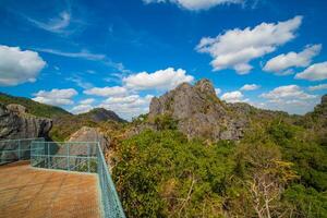 aéreo panorama do da Tailândia nacional parque, lá é uma bem conhecido turista destino com Visualizações do a floresta e calcário montanha. foto
