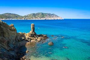 figural de praia dentro Ibiza, Espanha foto