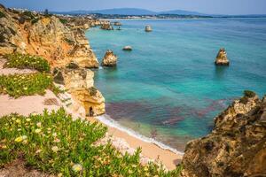 natural pedras e praias às lagos Portugal foto